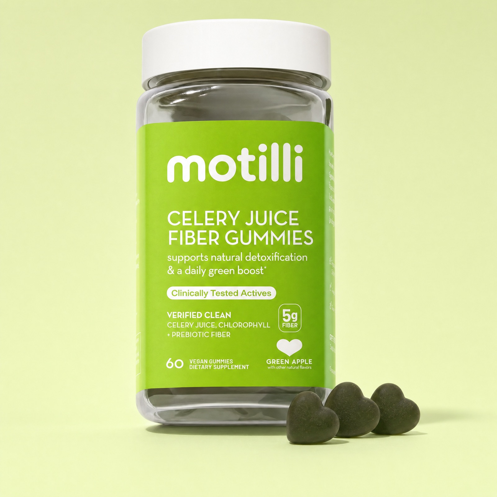 Motilli Celery Juice Fiber Gummies bottle